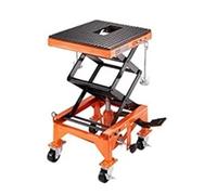 Hydraulischer Wagenheber Hydraulischer Motorrad-Hebetisch, 350 Pfund Kapazität, Motorrad-Hebebühne mit breitem Deck, J-Haken, 4 Räder, hydraulisch Hebebock