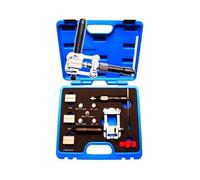 Hydraulisches Bördelgerät für Bremsleitungen, Mobiles Bördelwerkzeug Set für SAE/DIN Doppel und Konvexbördelung Hopzty