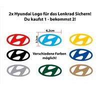 Hyundai i20/i30/i30N Lenkrad Logo Aufkleber 6,2cm x 3,2cm verschiedene Farben