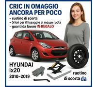 Hyundai ix20 15" 5-Loch Wagenheber Schlüssel Handschuhe DOT2025 Ersatzrad-Set