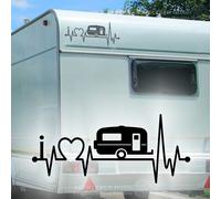 i Love Wohnwagen 60cm Herzschlag B13 Auto Aufkleber Heck Camper Caravan Urlaub