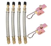 Ianulus Ventilverlängerung, 4 Stücke Reifenventilverlängerung, Flexible Gummi Reifenventilverlängerung mit 2 Klemmen für LKW, Bus, Wohnmobil, Anhänger (18 cm)