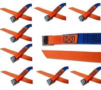 iapyx Befestigungsriemen-Set ideal zur Befestigung am Fahrradträger, Klemschloss Gurte, Spanngurte (10er Set, orange)