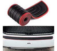 IAZRENOV Für Skoda Elroq 2024 2025 Stoßstangenschutz Gummi Anti-Kratz, Stoßstangenschutz aus Gummi Abriebfest Selbstklebender Heckstoßstangenschutz Ladekantenschutz Kofferraum, Black-Red- 35 inch