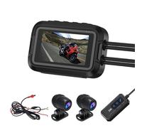 IEEDFJKK Motorrad Dashcam, HD 1080p, wasserdicht, WLAN Verbindung zum Mobiltelefon, wasserdichte Motorradkamera aus ABS, WiFi GPS