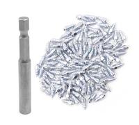 Ieron 100 Stück Einschraub-Spikes, 4 x 9 mm Radreifen-Spikes für Winter-Schneereifen, Spikes mit Montagewerkzeug, für Mountainbikes, Elektrofahrzeuge, Motorroller, Motorräder, Autos