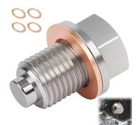 ikBrtaiay Ölablassschraube Mit Dichtring, Ölablassschraube m14x1,5, Magnetische Ölwannenwanne Aus Rücklaufablassschraube Adapter Mit Dichtungen, Ölablassschraube Magnet