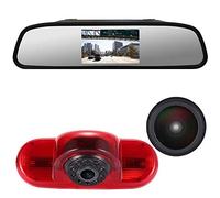 im 3.Bremslicht Bremsleuchte Rückfahrkamera Rückfahrsystem+4.3" Zoll Rückspiegel Ersatz für Opel Vivaro surf Concept/Life 2017/Combo/Vauxhall/Trafic/FIAT Talento/Nissan Primastar