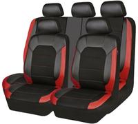 IMAFF Auto Sitzbezüge Set für VW Golf 7 Variant/Golf Variant R R-Line Wagon, Leder 5 Sitzer Langlebig Wasserdicht Atmungsaktiv Autositz Sitzschoner Autositzkissen,B/Red