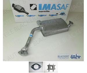 IMASAF Auspuff Mitteltopf + Anbauteile für Opel Frontera B 2.2i 3-Türer