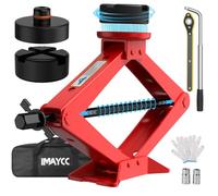 IMAYCC 3T Wagenheber Neues Upgrade2025,Universelle Scherenwagenheber für Auto mit Gummiauflage, Tragbarer Wagenheber mit Radmutternschlüssel, Auto-Notfallset für SUV MPV Tesla Wartung und Reparatu