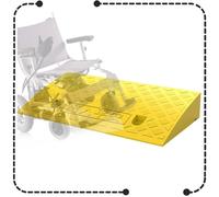 IMUNKT Laderampen Gummi Auto Rampe, Bordsteinrampe Für 3-19cm Hohe Stufen, Türschwellenrampe, Rollstuhl Rampe, Auffahrrampe Für Motorrad Fahrrad Roller LKW(Yellow,50x50x19cm)
