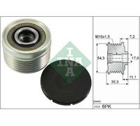 Lichtmaschinenriemenscheibe Kupplung 535 0039 10 INA für CITROËN FIAT LANCIA