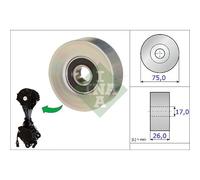 Umlenk-/Führungsrolle, Keilrippenriemen Schaeffler INA 532 0676 10