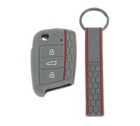 INFINAUTO Grau Rotes TPU Silikon Auto Schlüsselgehäuse Für VW Golf 7 + Variant 3 Tasten Fernbedienung Schlüsselanhänger Hülle