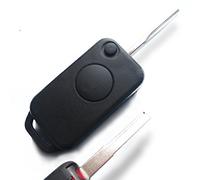 INION Ersatz Schlüsselgehäuse mit 1Taste Autoschlüssel Klappschlüssel Schlüssel mit Rohlingtyp HU44 Fernbedienung Funkschlüssel Gehäuse ohne Elektronik MB (KS02no)