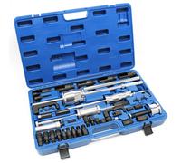 Wiltec - 40tlg. CDI Injektoren Auszieher Set mit 3 Gleithammer & versch. Ausziehadapter