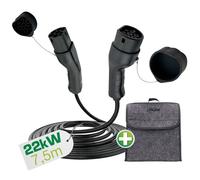 InLine® EV Autoladekabel 22kW Typ2, 3-phasig, 7,5m Kabel Stromkabel extern KFZ-Ladekabel