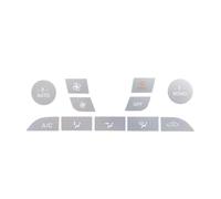 Innenraum Deko Für Ford Für Focus Für MK2 Innen Aufkleber Silber Taste Reparatur Klimaanlage Tuning Zubehör Auto-Innenverkleidungs(Silber)