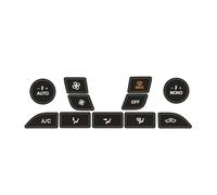 Innenraum Deko Für Ford Für Focus Für MK2 Innen Aufkleber Silber Taste Reparatur Klimaanlage Tuning Zubehör Auto-Innenverkleidungs(Schwarz)