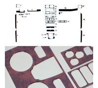 Innenraum Dekor Cockpit für BMW 3er E46 1998-2007 Wurzelholz Optik 29x
