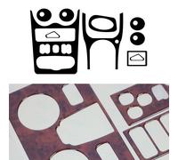 Innenraum Dekor Cockpit für Dacia Logan 2008-2013 Wurzelholz Optik 18tlg