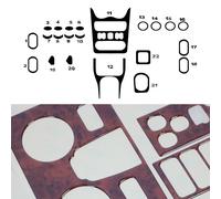 Innenraum Dekor Cockpit für Dacia Sandero 2008-2011 Wurzelholz Optik 22tlg