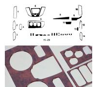 Innenraum Dekor Cockpit für Ford Transit Van 2014-2025 Wurzelholz Optik 29tlg