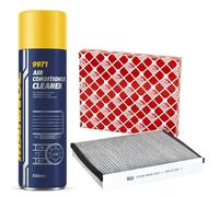 Innenraumfilter Filter Febi 37049 + Klima Reiniger für Ford Focus III Stufenheck