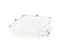 Innenraumfilter hinter dem Handschuhfach Partikelfilter CU 2622 MANN-FILTER