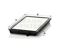 Innenraumfilter hinter dem Handschuhfach Partikelfilter CU 2835 MANN-FILTER