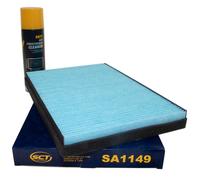 Innenraumfilter SA1149 + Klimaanlagen Reiniger 520 ml für Mercedes A-Klasse W168