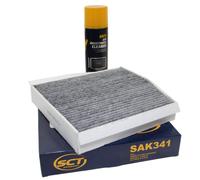 Innenraumfilter SAK341 + Klimaanlagen Reiniger für Mercedes A Klasse B CLA