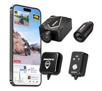 INNOVV K5 Motorrad Dashcam Dual Channel UHD 4K+1080P Motocam, IP67 wasserdichtes WLAN, GPS-Tracking, Nachtsicht, Parkmodus, Loop Record, Unterstützung 512G (SD-Karte Nicht im Lieferumfang enthalten)