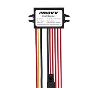 INNOVV Power Hub 3 Power Distribution System Kit, DC 12V 15A Motorcycle Power Distribution Hub, Anschluss von bis zu 5 Geräten, die auf dem Motorrad installiert sind