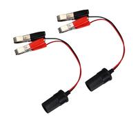 INOOMP 2 Stück Zigarettenanzünder Adapter mit Großen Krokodilklemmen Kunststoff und Metall Kompatibel mit Auto Batterien für Kleine Autos und Vielseitige Fahrzeugbatterien