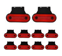 Inscrip 12V/24V Positionsleuchten mit Halterung, LED Begrenzungsleuchten, Anhänger Beleuchtung, LKW Seitenmarkierungsleuchte Reflektor, Rücklicht, Bremslicht Für Anhänger Wohnwagen PKW (Rot-10P)