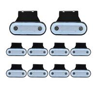 Inscrip 12V/24V Positionsleuchten mit Halterung, LED Begrenzungsleuchten, Anhänger Beleuchtung, LKW Seitenmarkierungsleuchte Reflektor, Rücklicht, Bremslicht Für Anhänger Wohnwagen PKW (Weiß-10P)