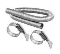 Inscrip Auto Standheizung Abgasrohr, 32mm Edelstahl Dual-Layer Abgasrohr, Abgasschlauch für Stromerzeuger mit 2 Rohr Klemme, Zusatzheizungsrohr, Passend For Webasto, Eberspächer (60cm)