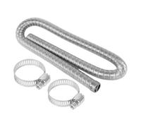 Inscrip Auto Standheizung Abgasrohr, Edelstahl Dual-Layer Abgasrohr Mit Kappe, Abgasschlauch für Stromerzeuger mit 2 Rohr Klemme, Auspuffrohr Standheizung, Passend For Webasto, Eberspächer (24mm 2M)