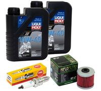 Inspektion 2L Set für Daelim VS 125 Evolution VT 125 97-03 Öl Ölfilter Zündkerze