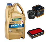 Inspektionspaket 5L RAVENOL SMP 5W-30 für Nissan Qashqai +2 I 1.5 dCi