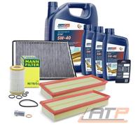 INSPEKTIONSPAKET FILTERSATZ SET A+8L EUROLUB 5W-40 FÜR MERCEDES C-KLASSE W203