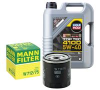 Inspektionspaket MANN-FILTER Filtersatz Liqui Moly 5W-40 für OPEL CHEVROLET SAAB