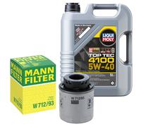 Inspektionspaket MANN-FILTER Filtersatz Liqui Moly 5W-40 für VW TOURAN (1T1, 1T2)