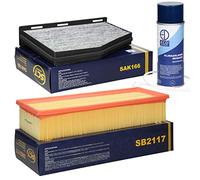 Inspektionspaket Wartungspaket Filterset 1 x Luftfilter 1 x Innenraumfilter mit Aktickohle Typ Aktivkohlefilter 100% passgenau 1 x 520 ml MANNOL Klimaanlagenreiniger