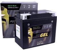 intAct Bike-Power Motorradbatterie GEL YB16L-B 12V 19Ah 51911 Gel12-16L-B