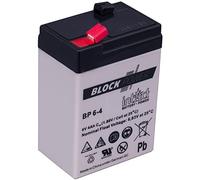 intAct Block-Power AGM Batterie 6V 4Ah - auslaufsicher und wartungsfrei - vielseitige AGM Versorgungsbatterie - für Freizeitbereich, Notstromanlagen, Sicherheitssysteme - Maße (LxBxH): 70x47x106mm