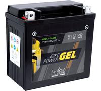 IntAct Gel Batterie 12V 12Ah YTX14-BS YTX14AH-BS AGM Schwarz 250 CCA