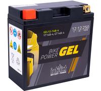 Intact GEL12-14B-4 Bike-Power GEL 12Ah Motorradbatterie (DIN 51201) YT14B-BS, YT14B-4